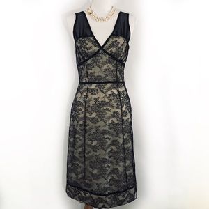 J. MENDEL Black Floral Silk Lace Dress